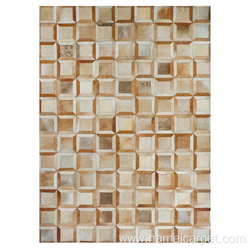 luxury designer Living Room cowhide patchwork rugs carpet